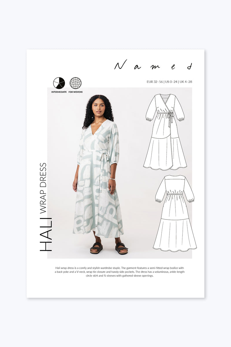 Hali Wrap Dress & Jumpsuit Sewing Pattern | Named Clothing Hali Wrap Dress & Jumpsuit Sewing Pattern | Named Clothing
