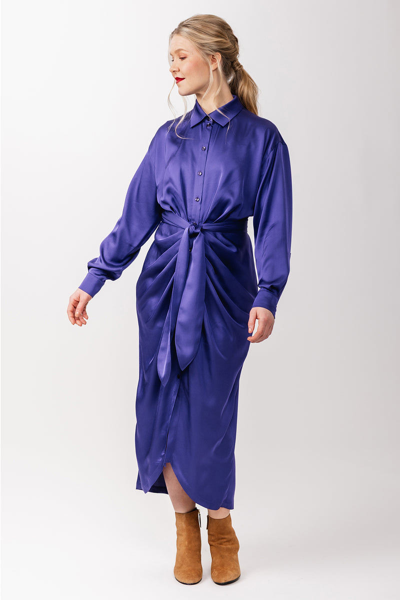 Ilta ruched shirt dress Sewing Pattern