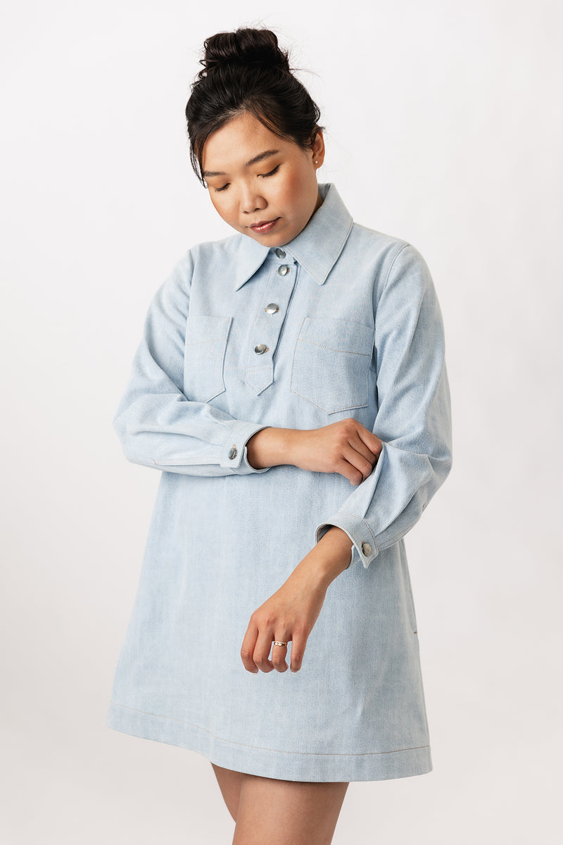 sewing denim dress Sewing for Spring: my denim shirt dress