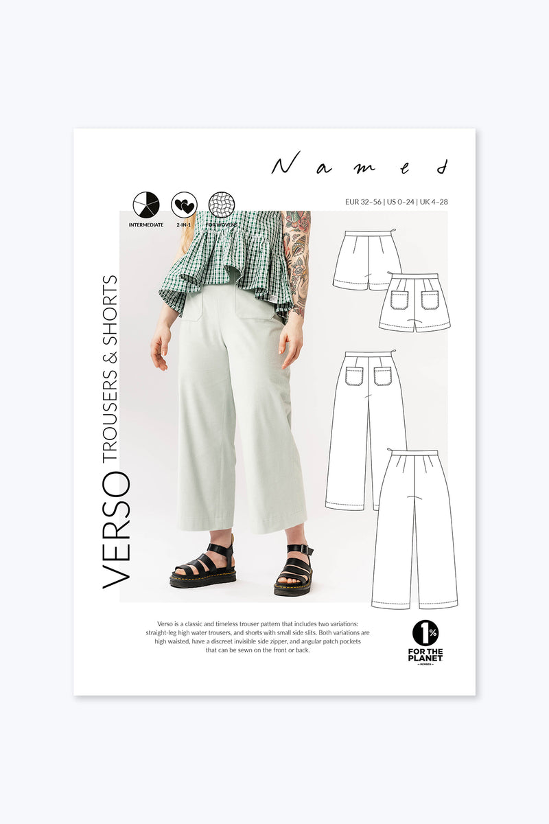 Verso Trousers & Shorts Sewing Pattern | Named Clothing