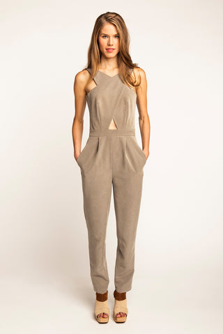 Cross front jumpsuit sewing pattern