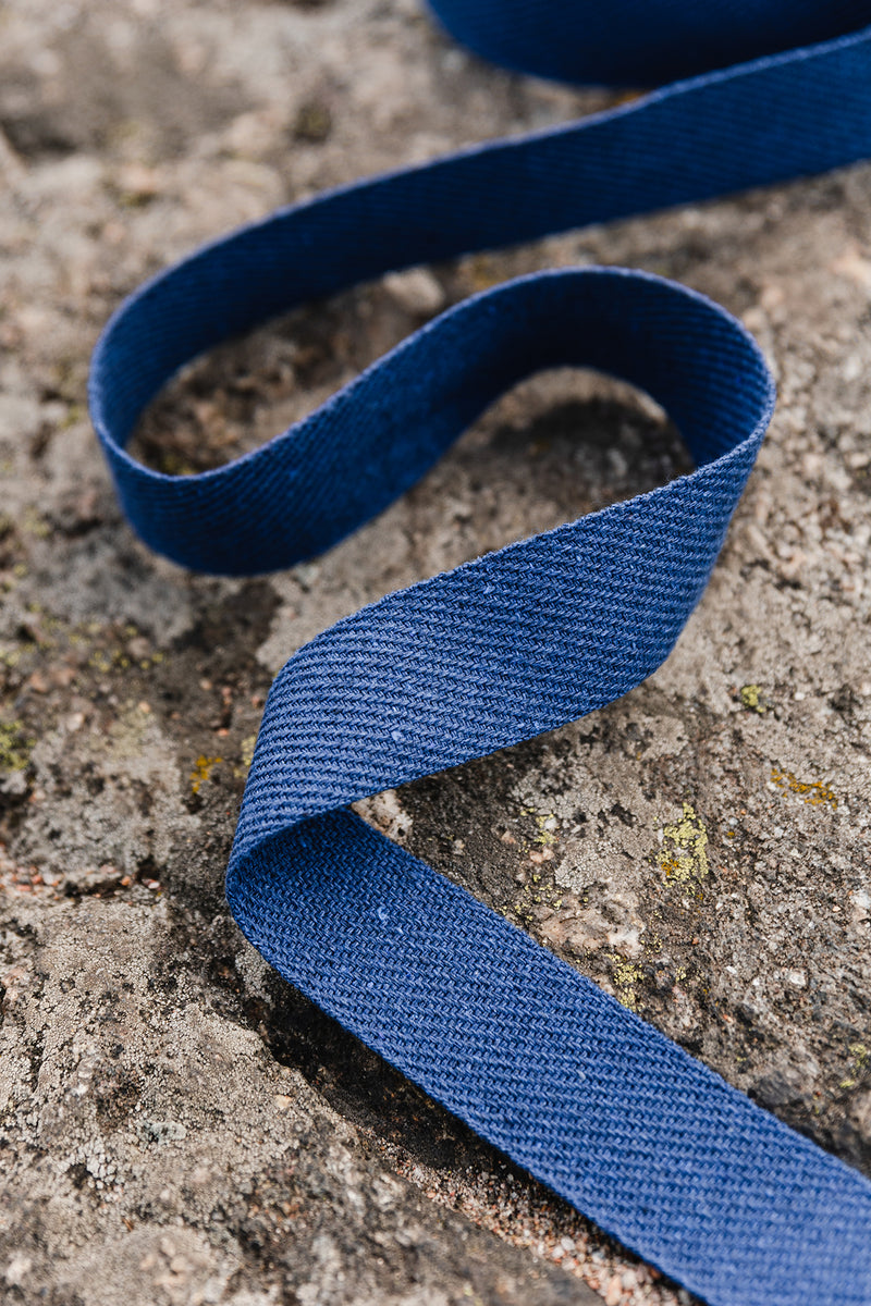Cotton Webbing 1 - Navy - by the meter